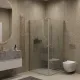 Душевой уголок на монопетле by Deonria U-80-79-6-T-BR2 80x79см бронза/прозрачный
