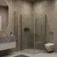 Душевой уголок на монопетле by Deonria U-90-89-6-S-BR 90x89см бронза/сатин