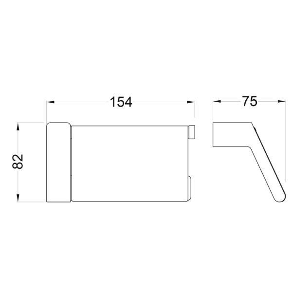 Бумагодержатель Timo Torne 43042/03 чёрный матовый