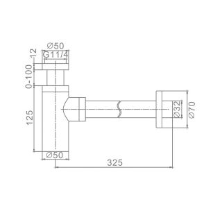 Сифон для раковины Raglo R600.20.33 матовая медь