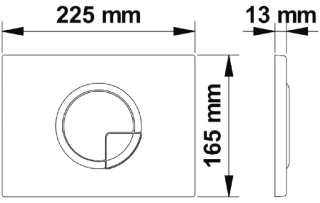 Кнопка смыва Berges Novum хром глянец 040023