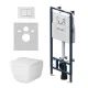 Комплект унитаза с инсталляцией AM.PM Gem IS100201.901701 сиденье микролифт