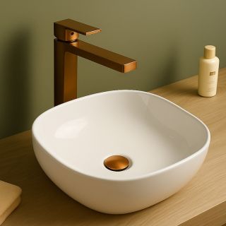 Донный клапан для раковины без перелива Knotlor BM9010RB, бронза