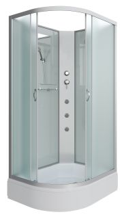 Душевая кабина Niagara NG-33184-14RBKG с гидромассажем 110x80см серебро/матовое