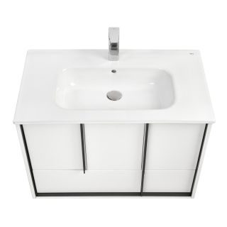 Тумба под раковину Акватон Ривьера 80см белый матовый 1A239001RVX20