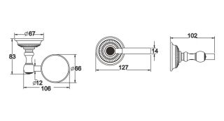 Мыльница Rose RG1403Q бронза