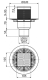 Сливной трап AlcaPlast 105 ? 105/50/75мм решетка - хром APV2321