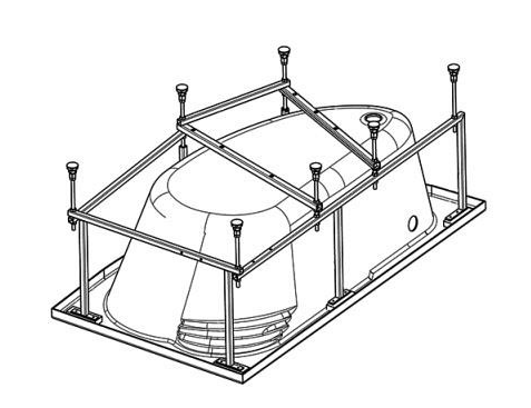 Монтажный комплект к акриловой ванне Santek Гоа 150х100 L и R 1WH112428