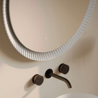 Зеркало Artceram Lord ACS018 05 00 рама керамическая с подсветкой белое