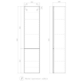 Пенал (35см) Velvex Edge pp.EDG.35, графит