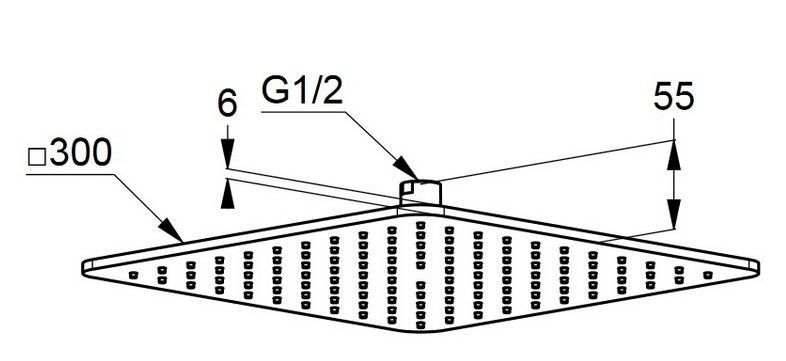 Верхний душ Kludi A-QA хром 6453005-00