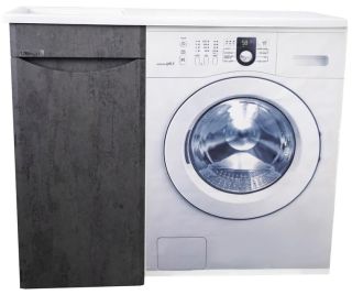 Тумба под раковину для стиральной машины Bellezza Олиссия 100см левая серый 00000011198