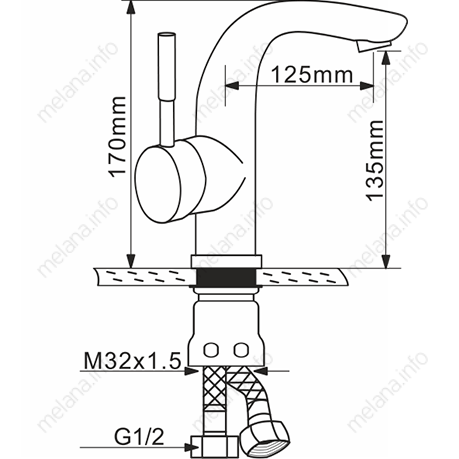 Смеситель для раковины Melana MELANA-F6105 сатин