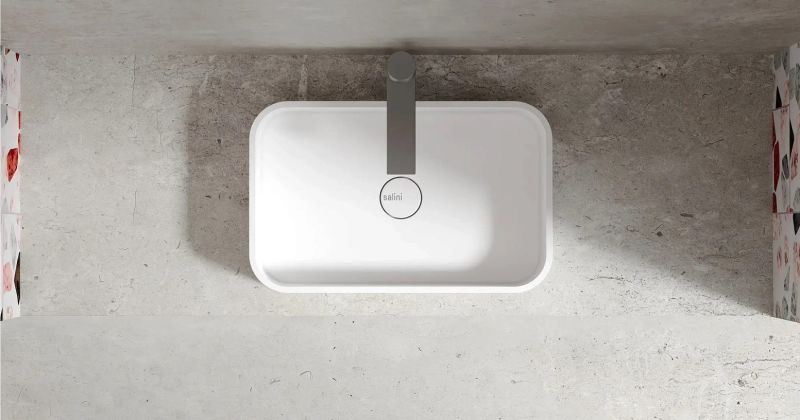 Накладная раковина Salini Callista 01 S-Sense 1101104G 55см белый глянцевый