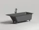 Ванна из искусственного камня Salini Cascata S-Sense 104213GRF 180x80см RAL полностью