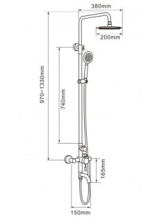 Душевая стойка Melana MELANA-F1001P хром