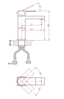 Смеситель для раковины DQ Bayern.Liszt DA1512101 хром