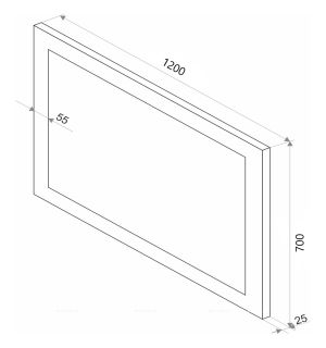 Зеркало с подсветкой Continent Relax ЗЛП471 с сенсорным выключателем 120см