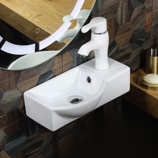 Подвесная раковина Melana 7947AL-805 41см левая белый