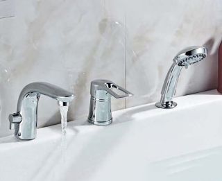 Смеситель на борт ванны Rossinka T40-39 Хром