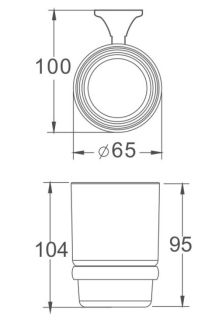 Стакан для ванной комнаты Haiba HB8506 хром
