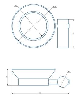 Мыльница Haiba HB8402 хром