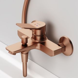 Смеситель для ванны AM.PM  X-Joy F85A10044 розовое золото