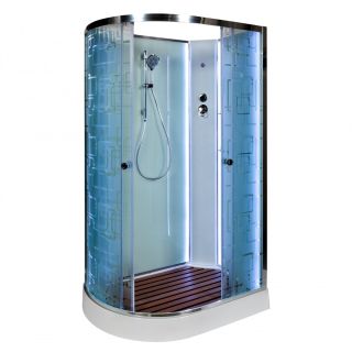 Душевая кабина Deto ЕМ1511 R N LED 110х80х208 см