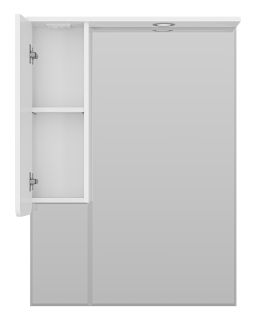 Зеркальный шкаф с подсветкой Misty Чегет 75см левый белый