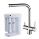 Смеситель для кухни Swedbe Selene Plus K8144M в комплекте с фильтром Аквафор Морион нержавеющая сталь