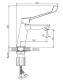 Смеситель для раковины Splenka S08.10 с хирургической ручкой хром
