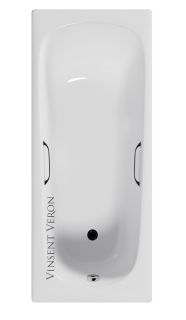 Ванна чугунная Vinsent Veron Concept VCO1407042H 140x70см с отверстиями для ручек