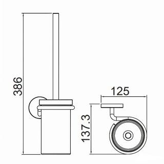 Ёршик для унитаза Gappo G30710-3 золотой сатин