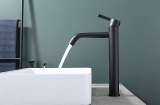 Высокий смеситель для раковины Splenka S221.15.06 чёрный