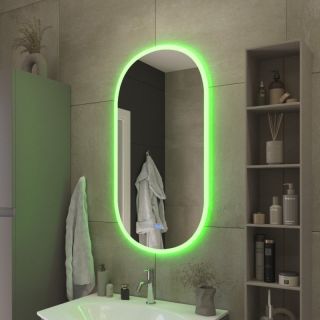 Зеркало Cezares 500x950х30мм с контурной разноцветной подсветкой RGB и сенсорным выключателем CZR-SPC-ELS-500-950-RGB-TCH