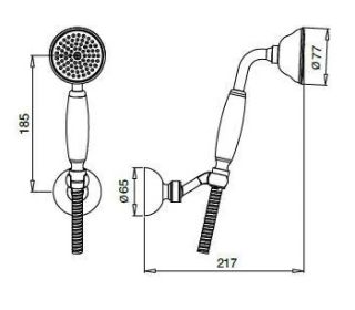 Ручной душ CEZARES CZR-U-D1FC-02-M бронза