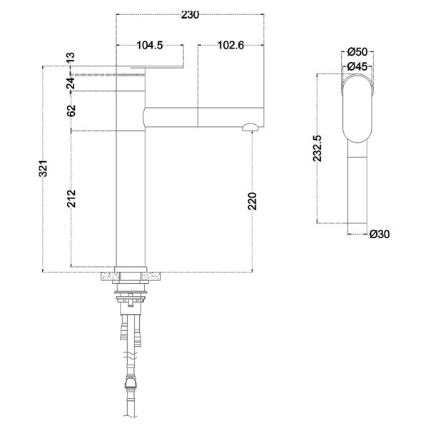 Смеситель для кухни Melana Stello MELANA-610303 с выдвижным изливом сатин