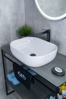 Раковина Gid D1302 51198 накладная белая 50x40x14