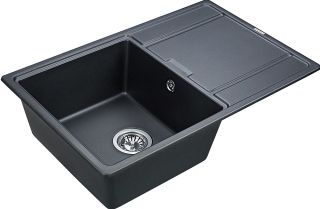 Мойка кухонная Paulmark Flugen PM217850-BLM чёрный металлик