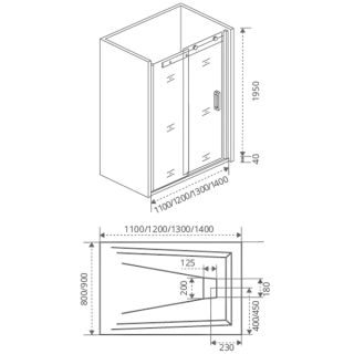 Душевая дверь Good Door Altair WTW-120-C-CH стекло прозрачное