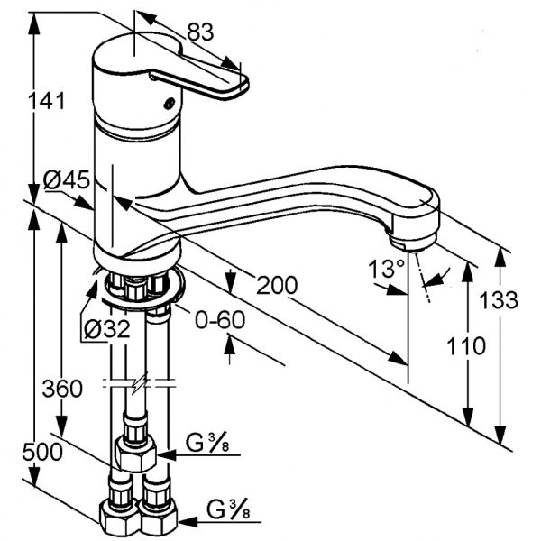 Смеситель для кухни Kludi Logo Neo хром 379190575