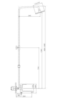 Душевая стойка Haiba HB2424 хром