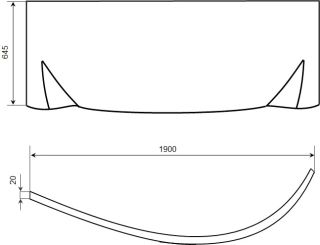 Фронтальная панель для ванны Timo FPIVA16L 190см белый