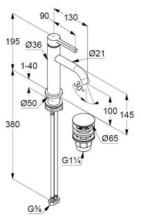 Смеситель для раковины Kludi Nova Fonte Pura 202895315 белый матовый