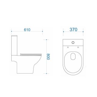 Унитаз напольный Maretti Ritta безободковый с микролифтом, RI10NBM58-844, белый