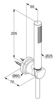 Душевая лейка Kludi Nova Fonte чёрный матовый 3912039-00