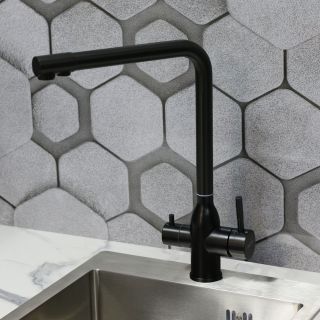 Смеситель для кухни Melana Stello MELANA -610304PVD-B с переключателем на фильтр графит