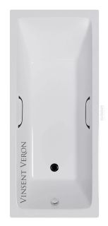 Ванна чугунная Vinsent Veron Square VSQ1707542H 170x75см с отверстиями для ручек