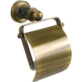 Держатель для туалетной бумаги с крышкой Boheme Murano 10901-B-BR бронза/чёрный