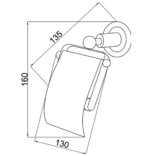Держатель для туалетной бумаги с крышкой Boheme Murano 10901-W-G золото/белый